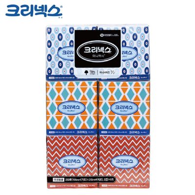 크리넥스 미용티슈 미니맥시 (250매) 6각(WD7BEFE)