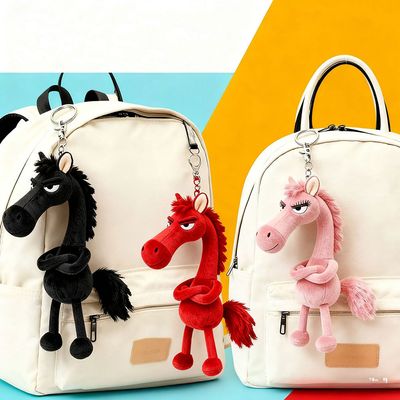 귀여운 말 캐릭터 봉제 인형 키링 가방 장식 꾸미기