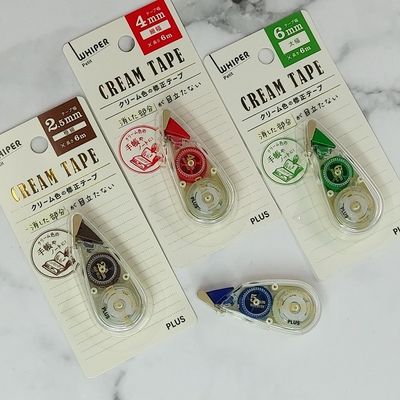 플러스 미색용 쁘띠 크림 수정테이프 WH-81y 각 1개씩