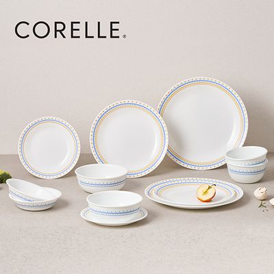 코렐 테이블웨어 어도러블닷블루 2인 12P 홈세트