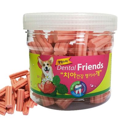 애견 먹는치약껌 딸기맛스틱 300g(W2A6E30)