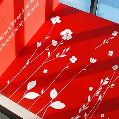 [디자인베이]  비밀의화원 (반제품B타입) 그래픽스티커 식물꽃 포인트 시트지