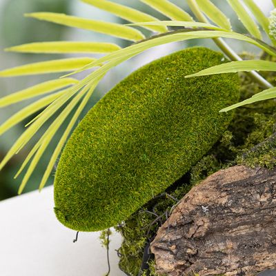 인조 이끼 돌 대 15x8cm 3개입 스티로폼 모형 장식