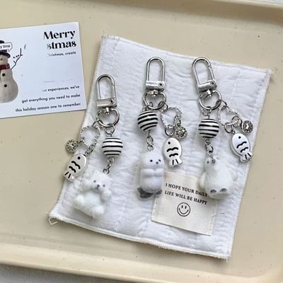 수달 북극곰 펭귄 물고기 금붕어 키링 핸드폰줄 백참