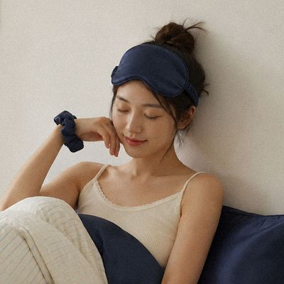 숙면 밴드형 아이마스크 암막 실크 수면안대 여행세트