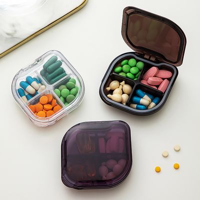 PH 휴대용 폴리카보네이트 4칸 소품 약통 5035