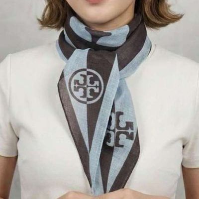 [애슬릿]린넨 스카프 여성 간절기 마름모 레이어드