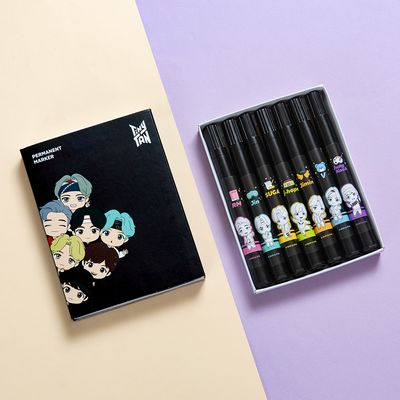 [모나미] TinyTan 유성매직 7본입 엽서 세트/타이니탄