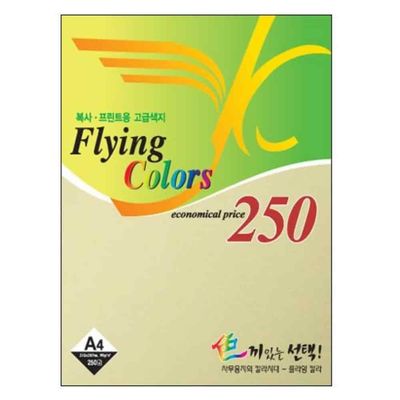 컬러용지 A4 80g 250매 연노랑 칼라종이 A4색상지 미술용지 고급A4용지(WFPDSCS)