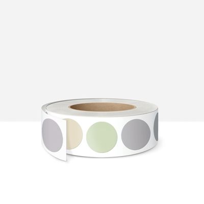 투명 피스타치오 도트20 다꾸 스티커(500개) 롤스티커