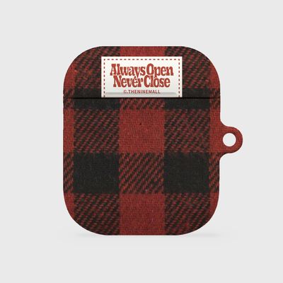 플러피 체크 라벨 [hard 에어팟케이스 시리즈]