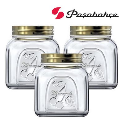 유리 용기 저장병 500ml 3P 공병 과일청 잼 보관용기