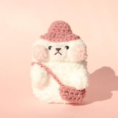 레이지띵 핑크 니트 래빗띵 뜨개 에어팟 케이스