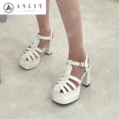 [애슬릿]T 스트랩 피셔맨 버클 여성샌들 가보시하이힐