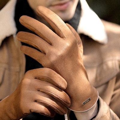 스마트폰 터치 남성 스웨이드 겨울 장갑 P0000SWH