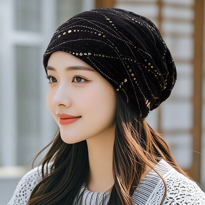 꽃무늬 패턴 중년 얇은 비니 항암모자 6color