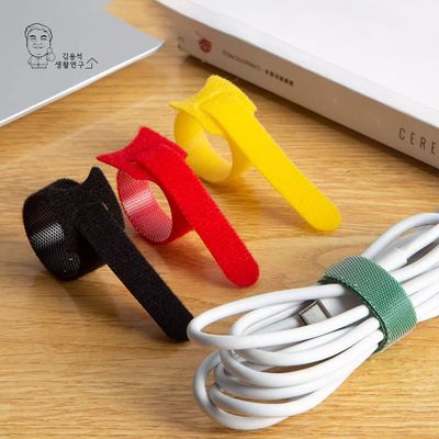 컬러 벨크로 타이 케이블 선 정리 찍찍이 50p