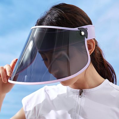 자외선차단 돌돌이 썬캡(퍼플) 와이드선캡