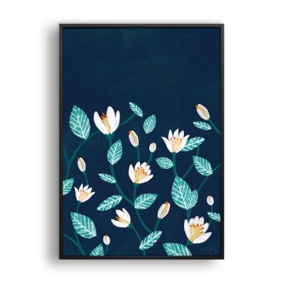 짙은 겨울 피는 꽃 / 일러스트 액자