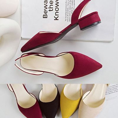 4컬러 슬링백 플랫슈즈 로우힐(WFHYZ8U)