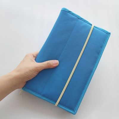 폴리샤샤 방수 누빔 밴딩 북커버 다이어리커버- 블루