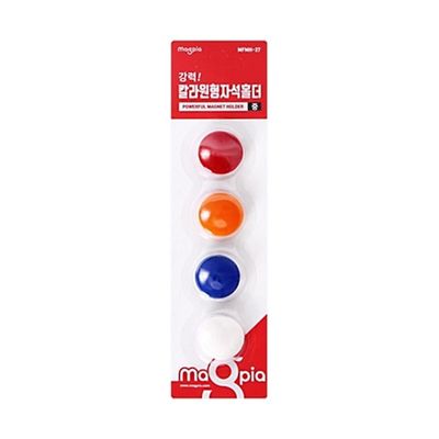 초강력 칼라원형자석홀더 중 27mm 4개입 자석