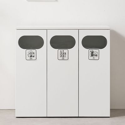 스톤 휴지통 수납장 분리수거함 3칸 (착불)
