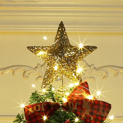 샤인 스타 LED 트리 탑별 장식 골드 오너먼트 별트리