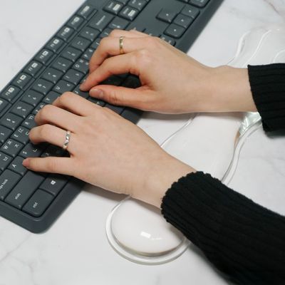 투명 물방울 물결 실리콘 키보드 손목 받침대