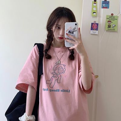 양천사 반팔 여성 박스 티셔츠