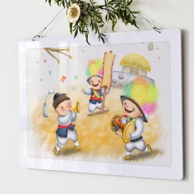 np915-행잉액자_사물놀이와탈춤(사각가로대형)