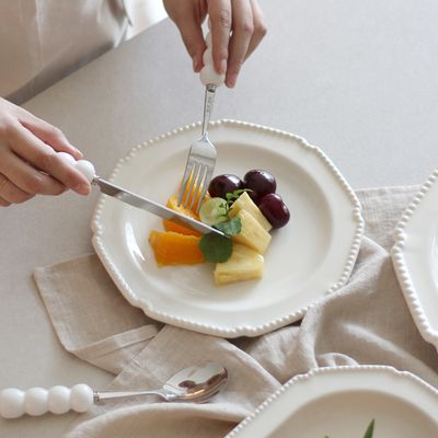 메종 펄 플레이트 S 감성 테이블웨어 원형 접시