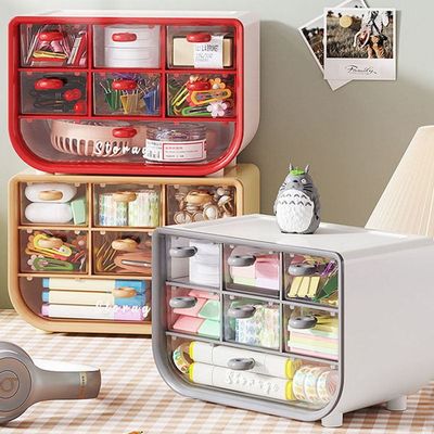 컬러풀 8칸 미니 서랍장 데스크용 소품 사무용품 정리 수납박스 책상 오거나이저(WFJFMK0)