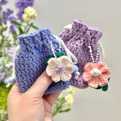 미니 뜨개 파우치 뜨개질 에어팟 케이스