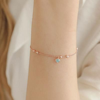 제이로렌 실버 아마조나이트 원석 팔찌 B0930