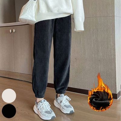 골덴 바지 코듀로이 기모 벨벳 여자 조거팬츠 안감(WFLQ86Q)