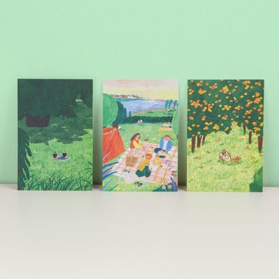 ANF 일러스트 엽서 -초록초록 3종