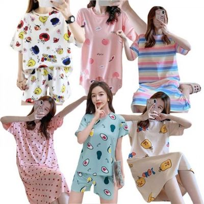 신상 여름 반팔 잠옷 원피스 캐릭터 파자마 홈웨어