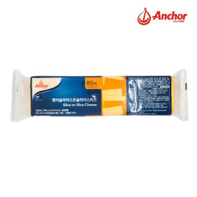 무료배송 앵커 슬라이스 온 슬라이스 치즈 960g 80매