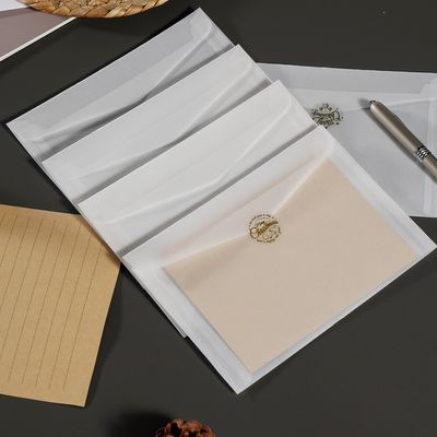 청첩장 카드 반투명 트레싱지 트레이싱지 종이 봉투