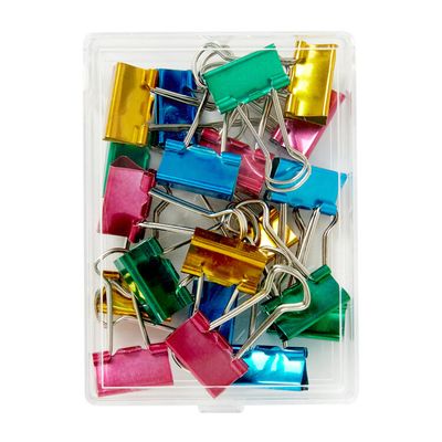 아트박스 19mm 메탈릭 바인더클립 20입