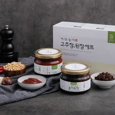 청정강원 자연산 송이버섯 고추장 400g+된장 400g