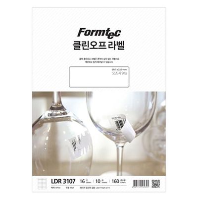 혜명몰 폼텍)클린오프라벨(LDR-3107/10매/16칸) 프린터라벨지 라벨지프린터 택배라벨 라벨프린트 리무버블(WFPB4KY)
