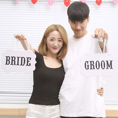 웨딩 포토 행거 (BRIDER/GROOM) 화이트