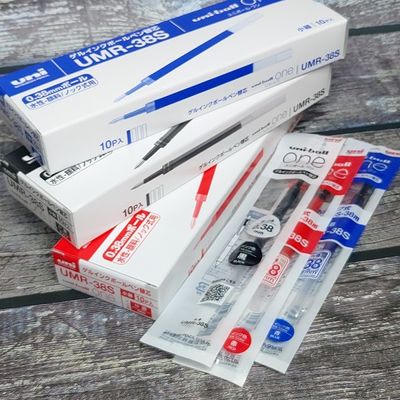 유니 0.38mm 중성펜 유니볼 ONE 리필심 UMR-38S 1다스