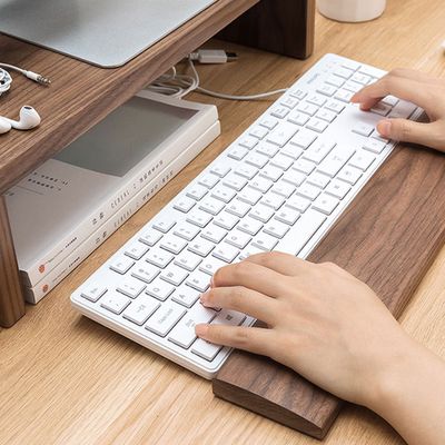 호두나무 키보드 손목받침대 팜레스트