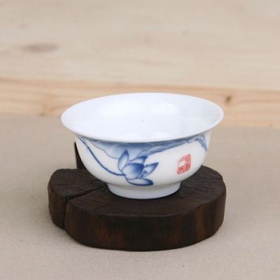 청화백자 연화문 찻잔 다기잔(W078F8D)