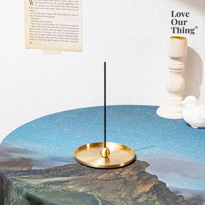 Our Calm Day 황동 인센스 홀더+트레이 세트