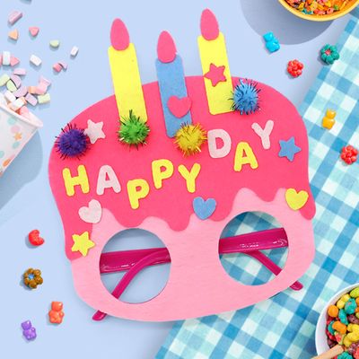 생일케이크 펠트 안경 만들기