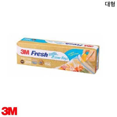 3M 후레쉬 지퍼백(대) FZ232 (25cmx30cmx20매)